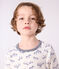 Pigiama in ciniglia con zebre stampate bambino blu MILK/ SOIR