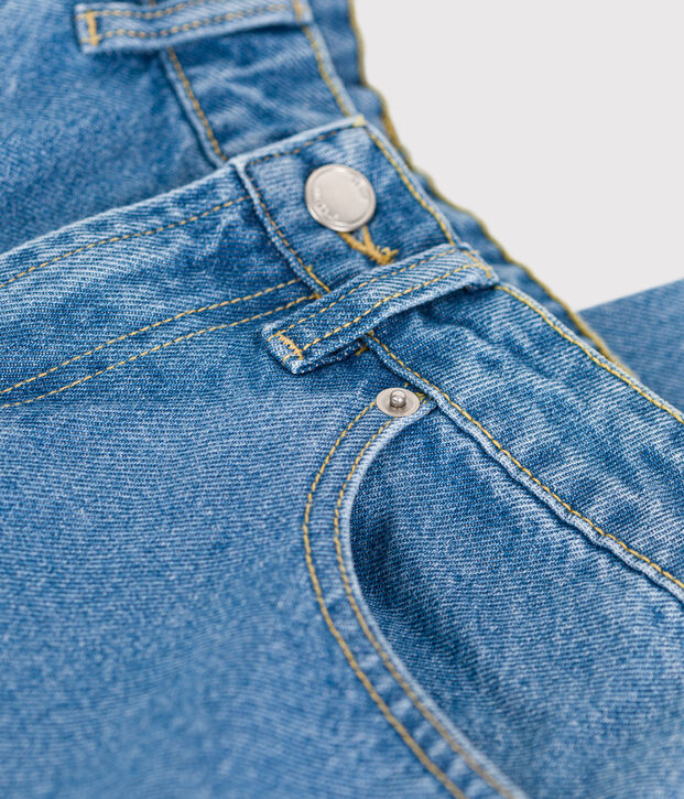 Pantaloni donna in denim dal taglio dritto blu