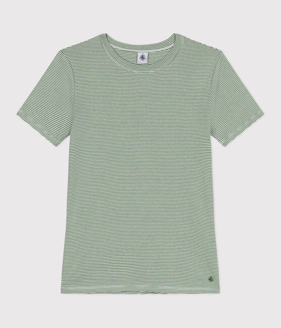 T-shirt L'Iconique in cotone a righe donna PALMERAIE/ MARSHMALLOW