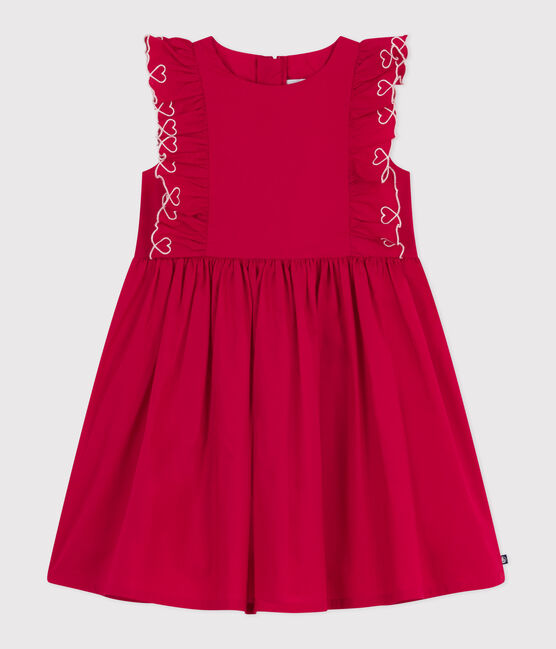 Abito senza maniche in cotone bambina rosso TERKUIT