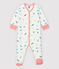 Tutina pigiama gatti colorati bebè in jersey double face bianco MARSHMALLOW/bianco MULTICO