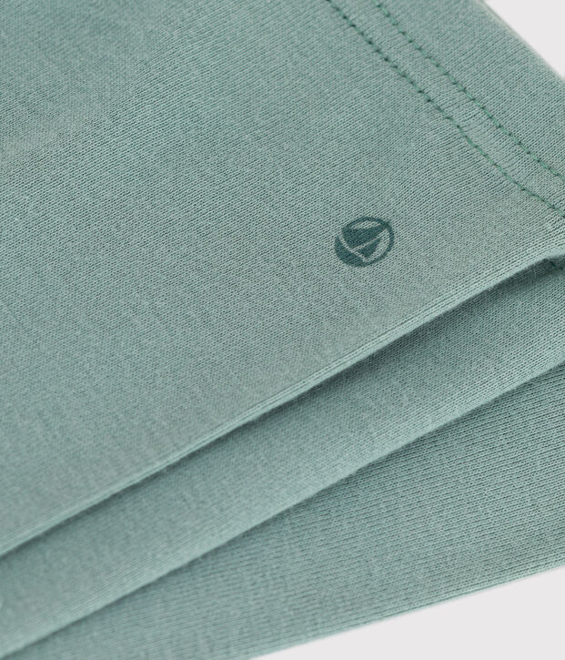 Leggings in cotone tinta unita neonato verde