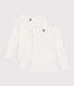 Confezione da 2 t-shirt bianche a manica lunga bambina