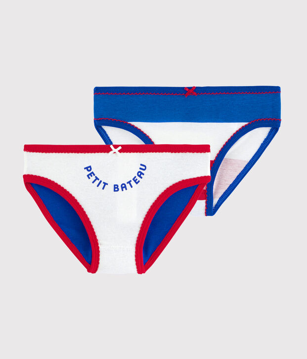 Confezione da 2 slip Made in France bambina multicolore