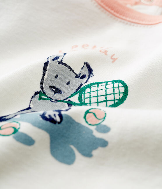 T-shirt mc bebè maschietto fantasia bianco MARSHMALLOW/verde PINEDE CN
