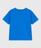 T-shirt a maniche corte in cotone bambina blu DELPHINIUM