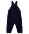 Salopette lunga maschietto in maglia di velluto a costine blu SMOKING