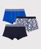 Confezione da 3 boxer bambino in cotone blu variante 1