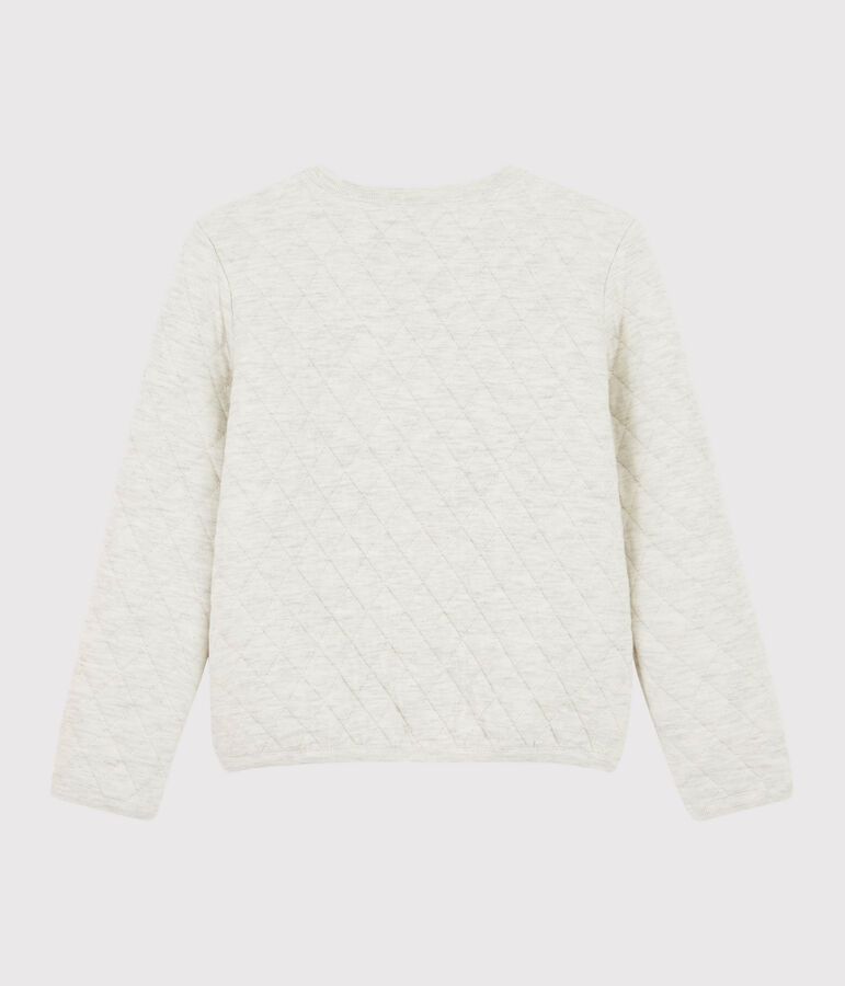 Cardigan in tubique bambina beige