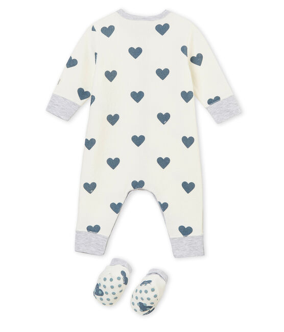 Coordinato notte per bebé femmina bianco MARSHMALLOW/blu ASTRO
