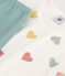 Camicia da notte cuore bambina in ciniglia bianco MARSHMALLOW/bianco MULTICO