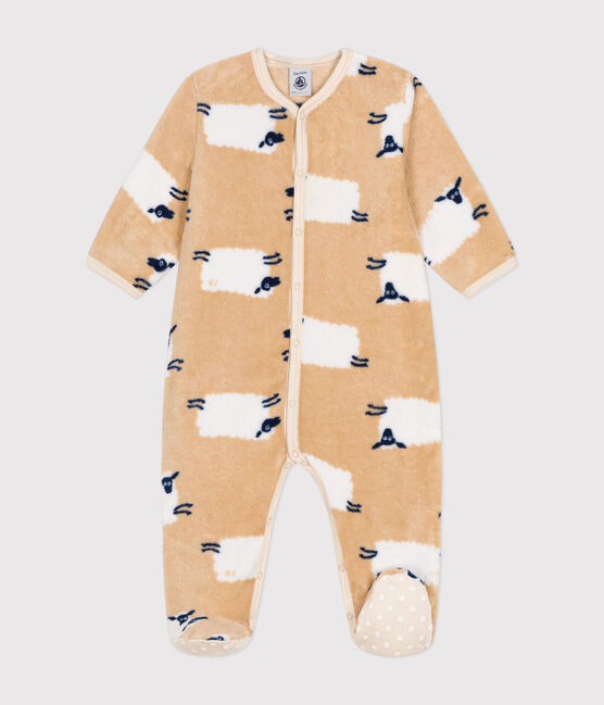 Tutina pigiama in pile neonato TRENCH/ MULTICO