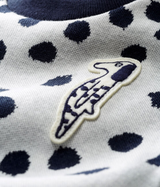 Felpa bebè unisex Jean Jullien bianco MARSHMALLOW/ DOTTIES
