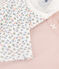 Confezione da 2 t-shirt a manica lunga bambina in cotone variante 1