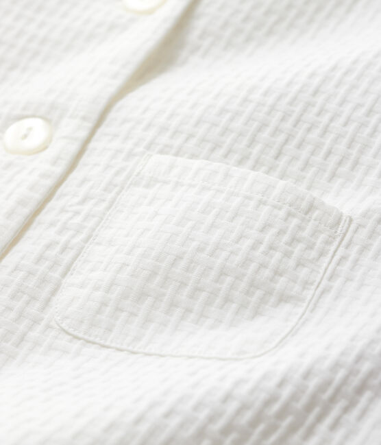 Giacca da cerimonia in ordito e trama bebè femmina bianco MARSHMALLOW