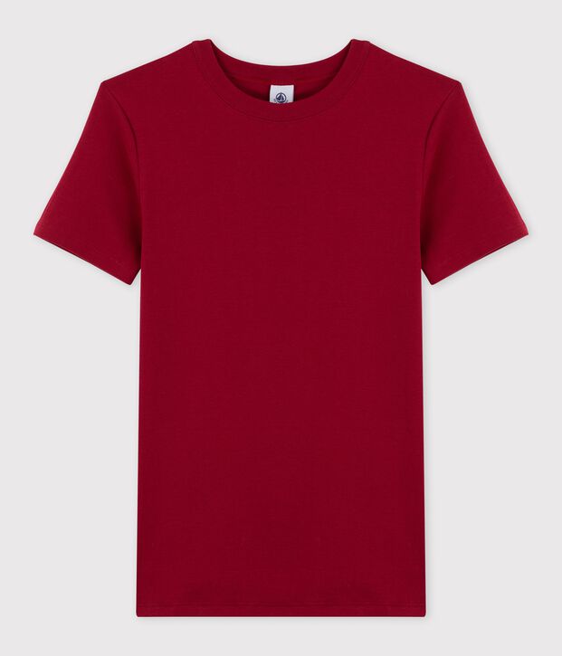 T-shirt girocollo iconica in cotone Donna rosso