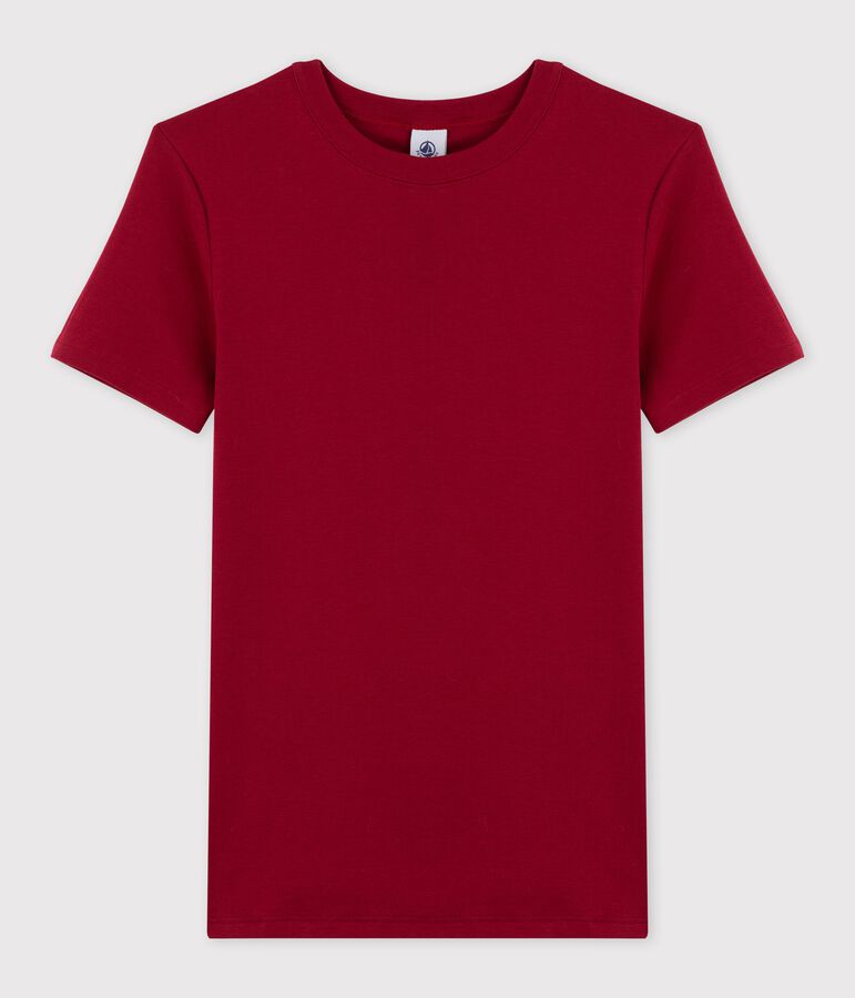T-shirt girocollo iconica in cotone Donna rosso