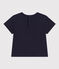 T-shirt a maniche corte in jersey leggero bebè blu SMOKING/bianco MULTICO