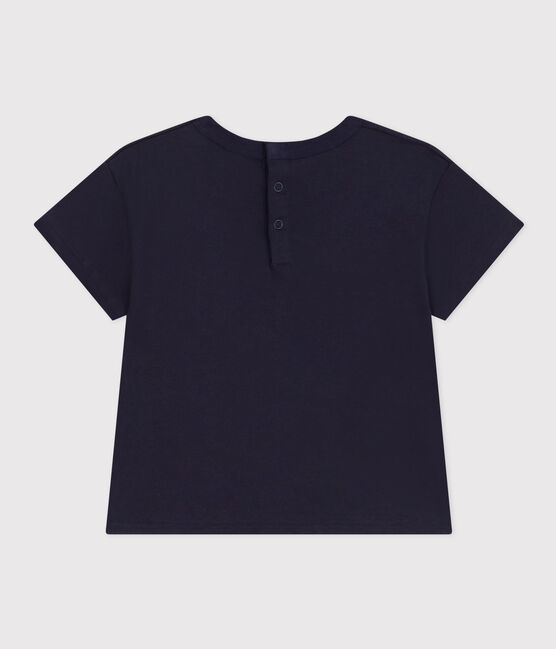 T-shirt a maniche corte in jersey leggero bebè blu SMOKING/bianco MULTICO