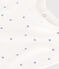 Bavaglino nascita in cotone con stampa blu MARSHMALLOW/bianco GOMME