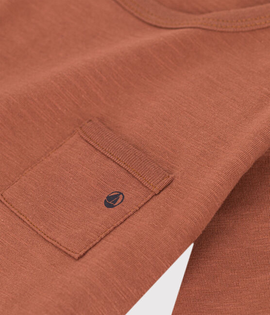 T-shirt maniche lunghe bebè in cotone marrone CINA