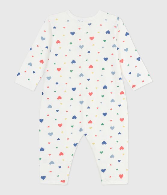 Pigiama senza piedini in cotone stampato neonato bianco MARSHMALLOW/bianco MULTICO