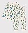 Pigiama chalet bambino unisex in tessuto felpato bianco AVALANCHE/ MULTICO