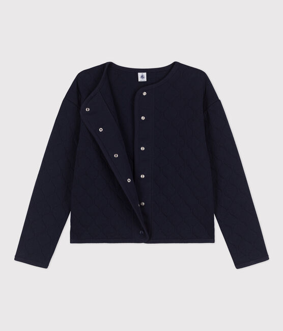 Cardigan in tubique trapuntato, da Donna blu SMOKING