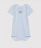 Body bebé bambino maniche corte millerighe blu FRAICHEUR/bianco ECUME