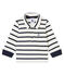Polo rigata bebé maschio bianco MARSHMALLOW/blu SMOKING