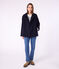 Caban donna in panno di lana blu SMOKING