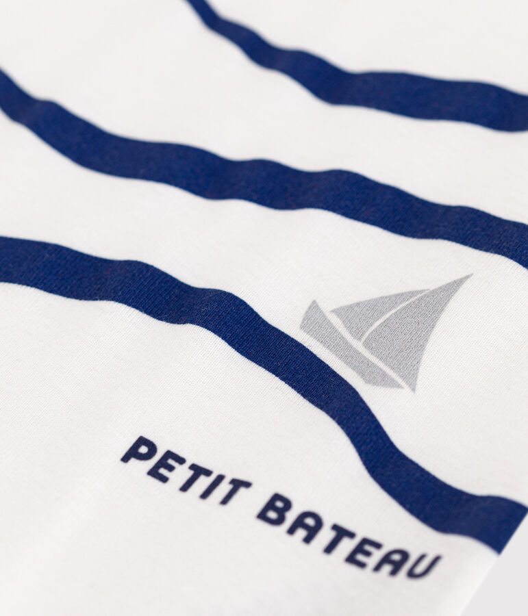 T-shirt a maniche corte in cotone bambino bianco ECUME