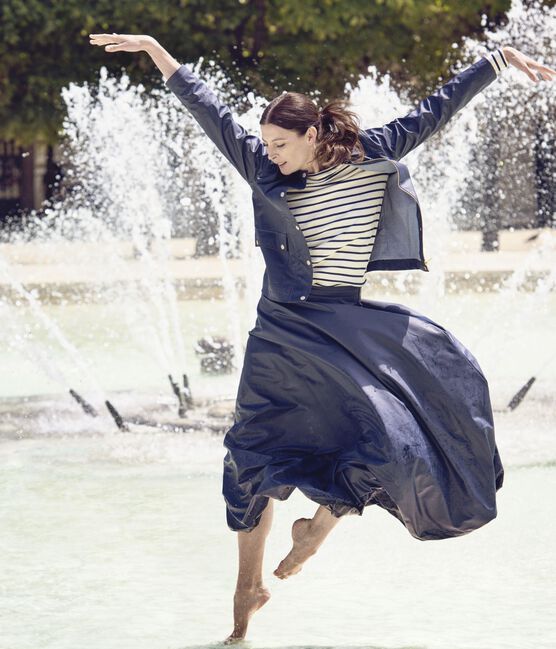 Gonna lunga donna. Petit bateau x Marie-Agnès Gillot blu SMOKING