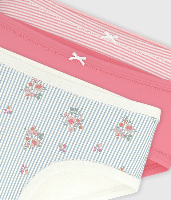 Set di slip a vita alta bambina in cotone con stampa a fiori variante 1