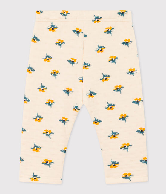 Pantalone in tubique trapuntato con stampa per bebè bianco AVALANCHE/ MULTICO