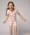 Pigiama corto snugfit tela di Jouy Parigi bambina in cotone rosa FLEUR/rosa GROSEILLER