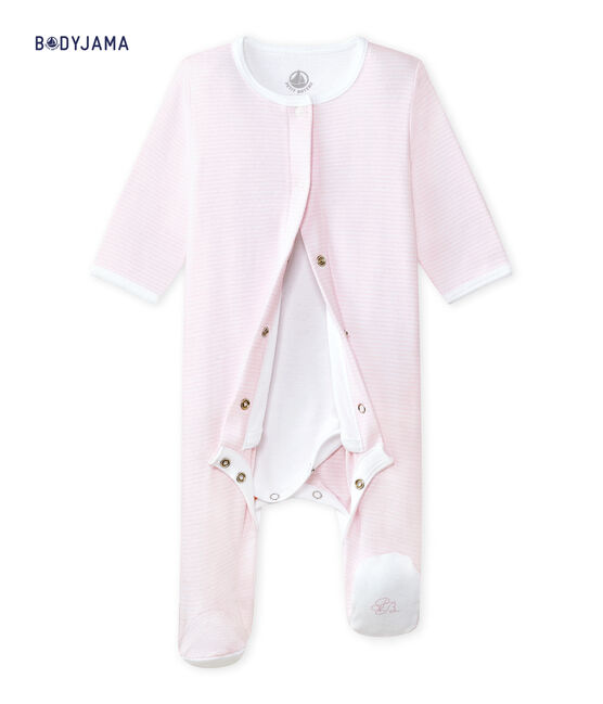 Bodygiama Bebé unisex rosa VIENNE/bianco ECUME