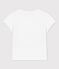T-shirt a maniche corte in cotone bambina bianco MARSHMALLOW