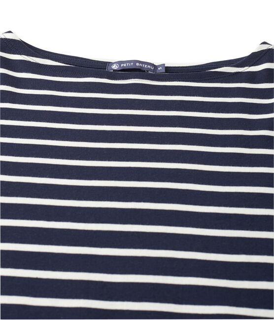 T-shirt a righe  blu SMOKING/beige COQUILLE