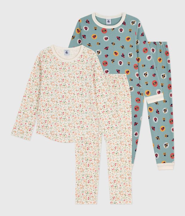Set di pigiami in cotone fantasia bambino multicolore