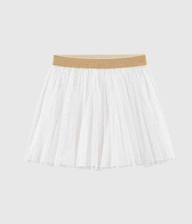 Gonna in tulle bambina bianco/giallo