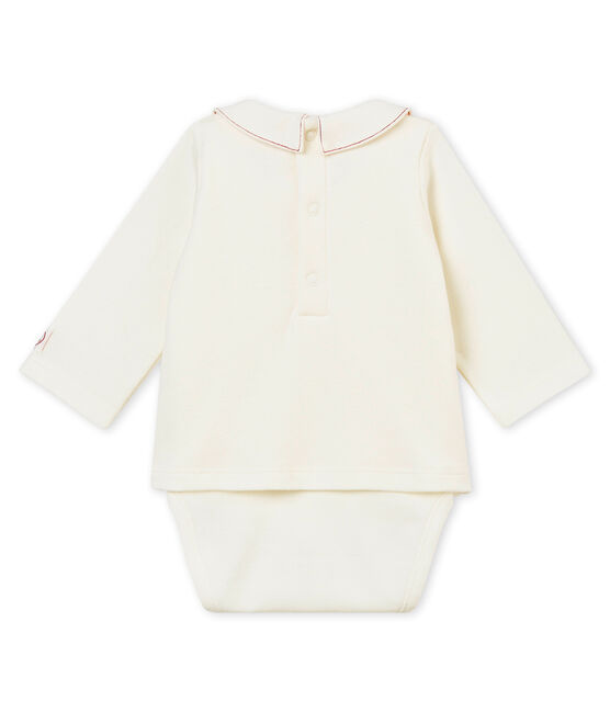 Body tee-shirtML per bebé maschio bianco MARSHMALLOW