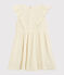 Abito in garza di cotone bio bambina bianco MARSHMALLOW