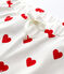 Pantaloni in cotone BIO donna bianco MARSHMALLOW/rosso TERKUIT