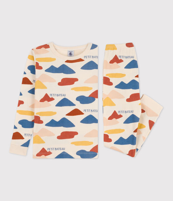 Pigiama snugfit bambina / bambino cotone bianco AVALANCHE/ MULTICO