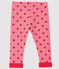 Pantalone in fantasia bebè femmina rosa CHEEK/rosso TERKUIT