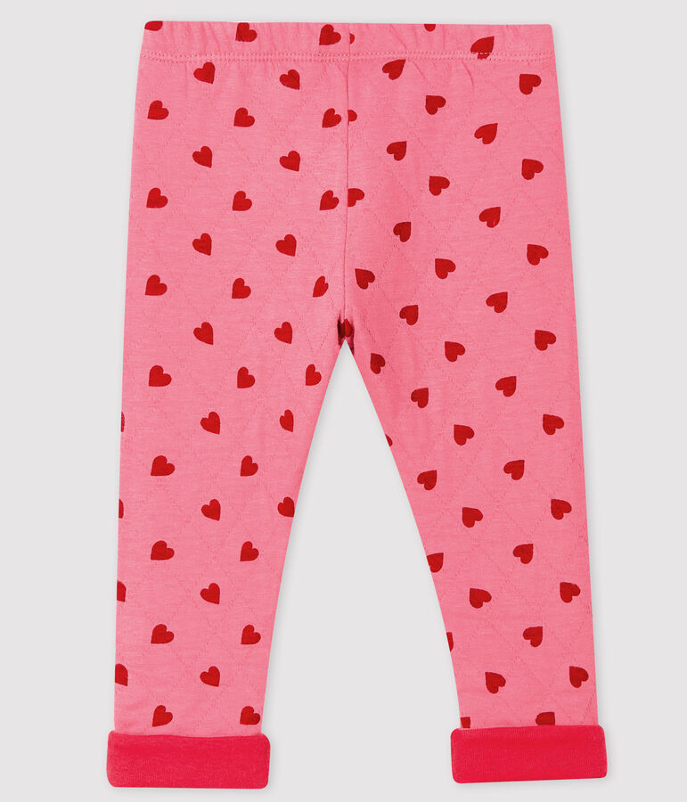 Pantalone in fantasia beb&egrave; femmina rosa/rosso