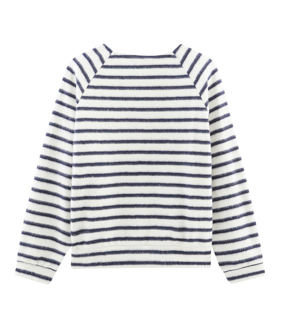Marinière donna morbidissima beige COQUILLE/blu SMOKING
