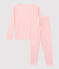 Pigiama bambina/bambino tinta unita in cotone e Lyocell rosa MINOIS