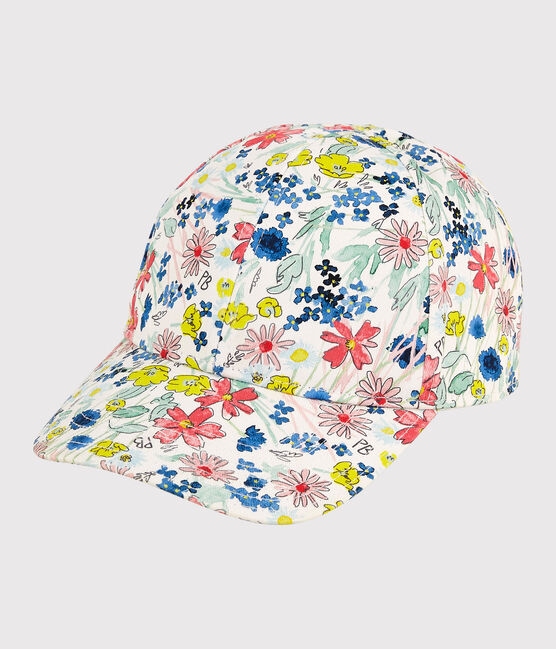 Berretto fantasia a fiori bambina bianco MARSHMALLOW/bianco MULTICO